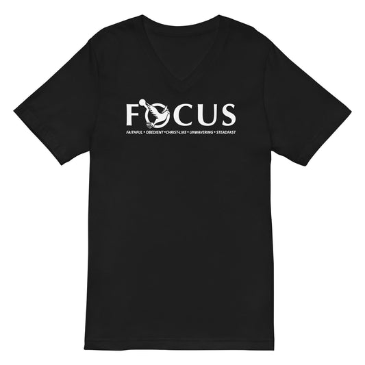 Inspirational  Shirt  (I-Shirt)  Unisex Short Sleeve V-Neck  –  FOCUS